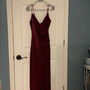Burgundy dress